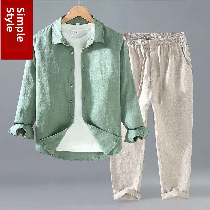 Linen Shirt Breathable - T-shirt en lin ample à manches