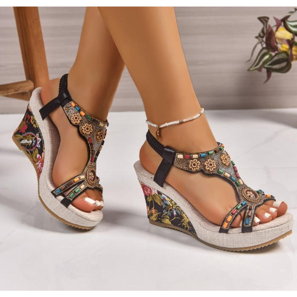 Casual Sandal Leather - Nouvelles sandales compensées rétro confortables en