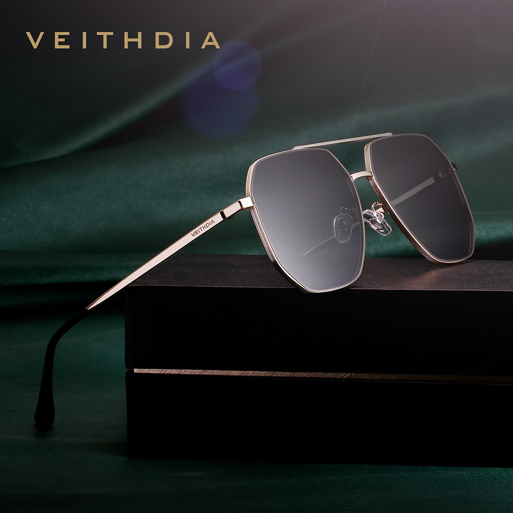Sunglasses Aviator Polarized - VEITHDIA-Lunettes de soleil vintage polarisées pour