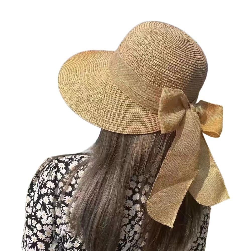 Chapeau de soleil à nœud papil - Bucket Hat Straw avis et prix