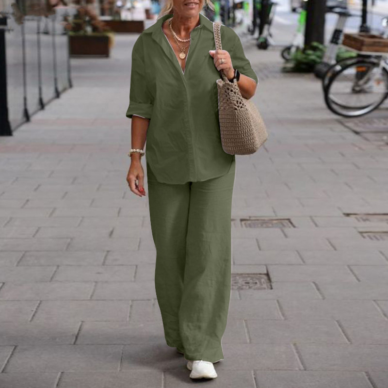 Ensemble deux pièces rétro pan - Shirt Camp Collar avis et prix