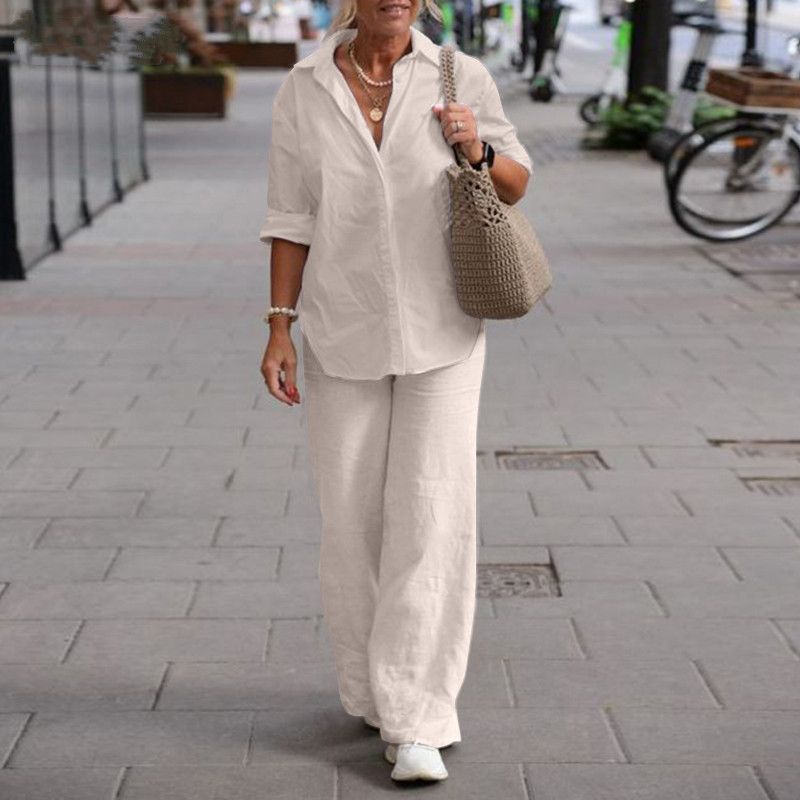 Ensemble deux pièces rétro pan - Shirt Camp Collar avis et prix