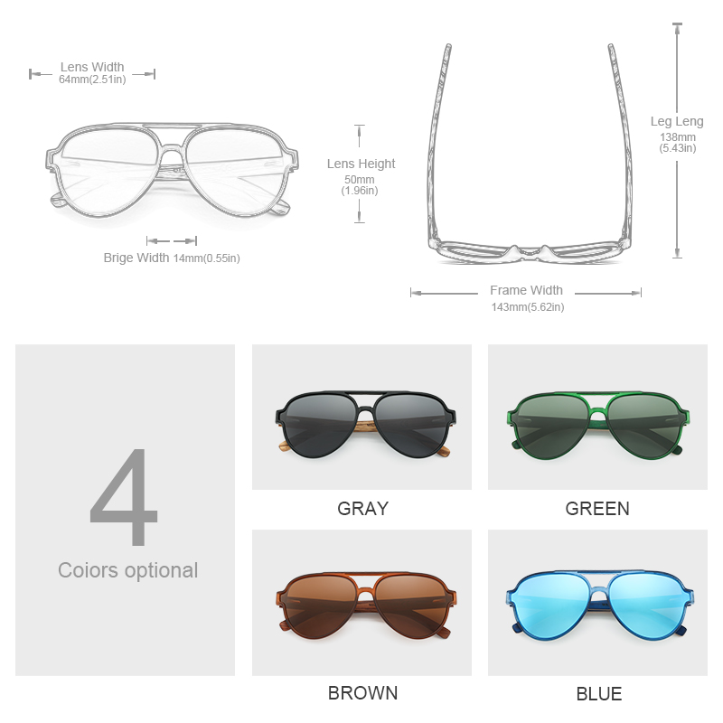 Oi bois lunettes de soleil pou - Sunglasses Aviator Polarized avis et prix
