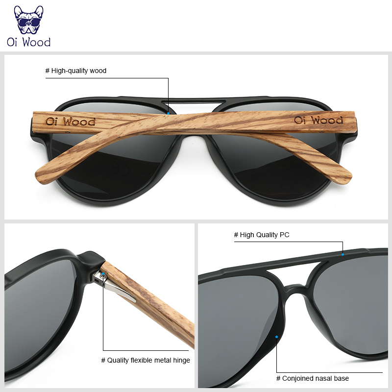 Oi bois lunettes de soleil pou - Sunglasses Aviator Polarized avis et prix
