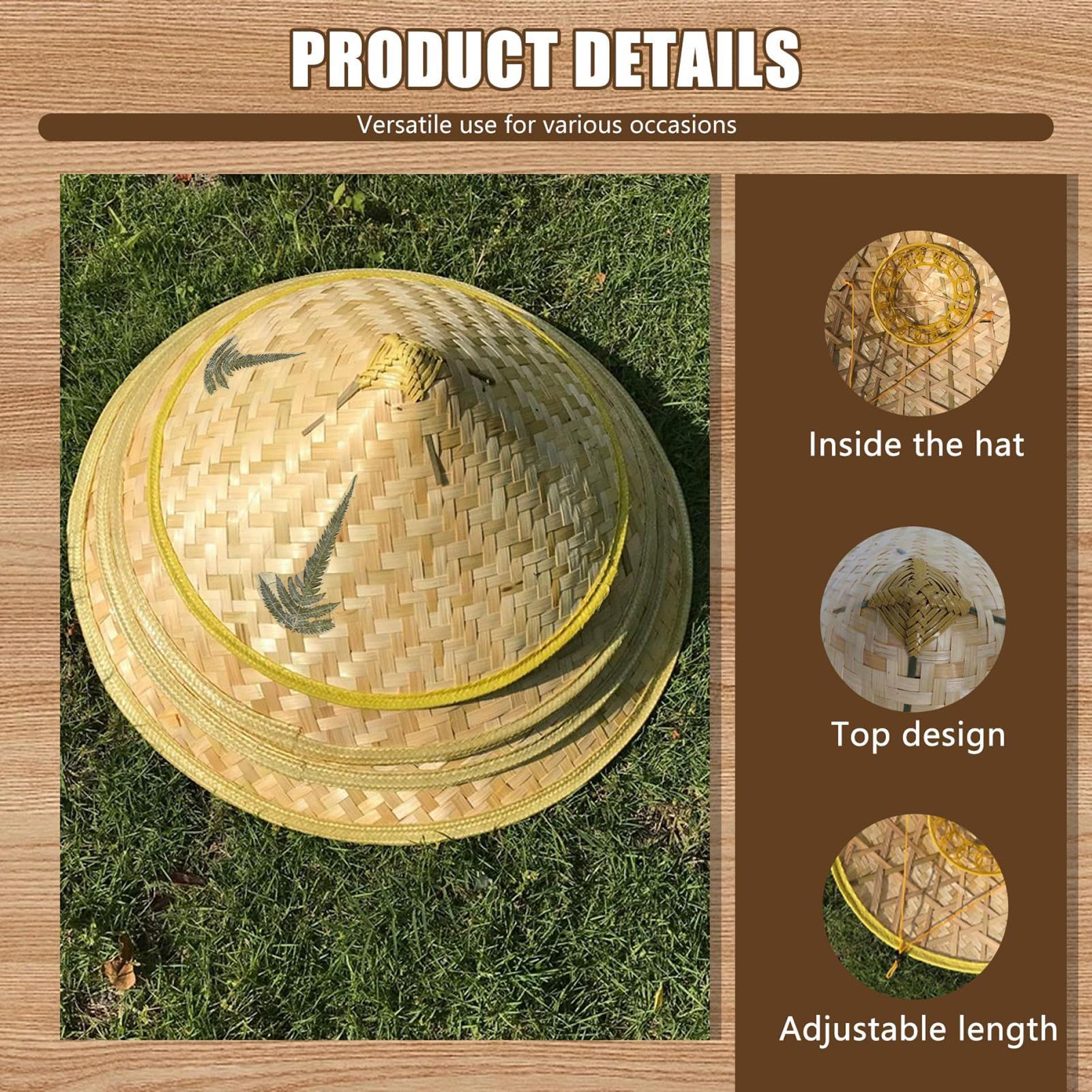 Chapeau de paille chinois fait - Bucket Hat Straw avis et prix