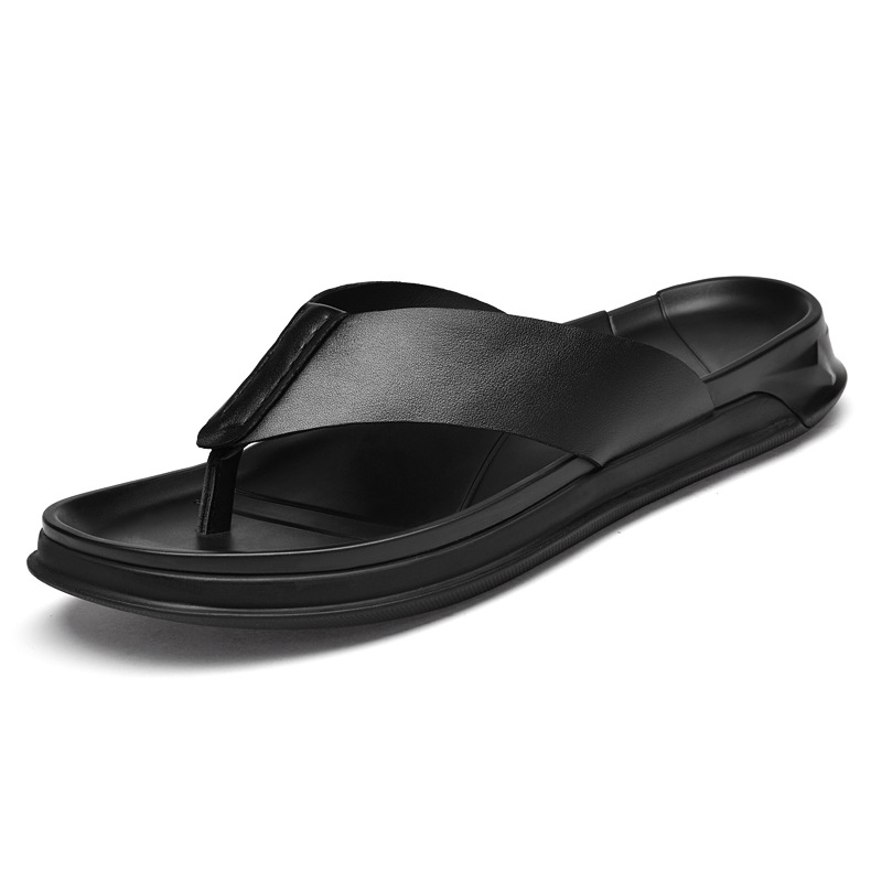 Sandales d'été en cuir véritab - Flip Flop Leather Men avis et prix
