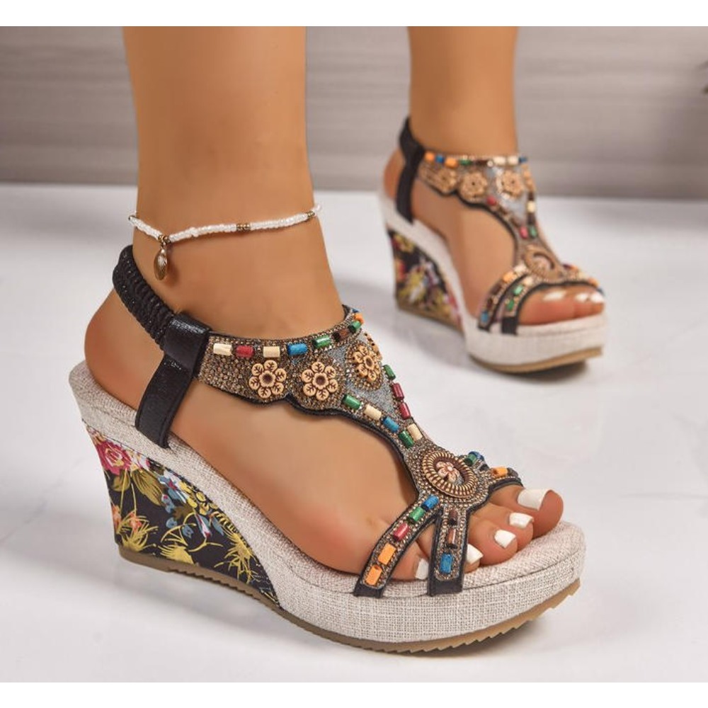 Nouvelles sandales compensées  - Casual Sandal Leather avis et prix