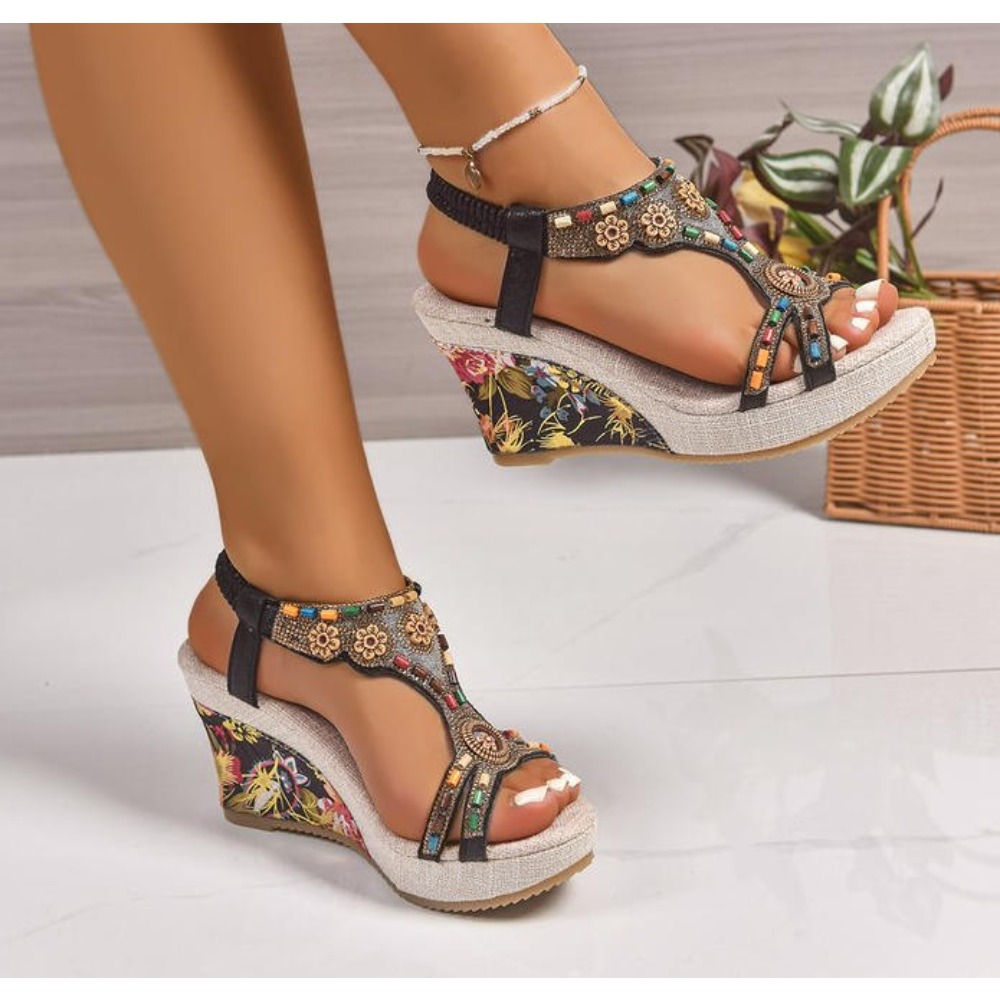 Nouvelles sandales compensées  - Casual Sandal Leather avis et prix