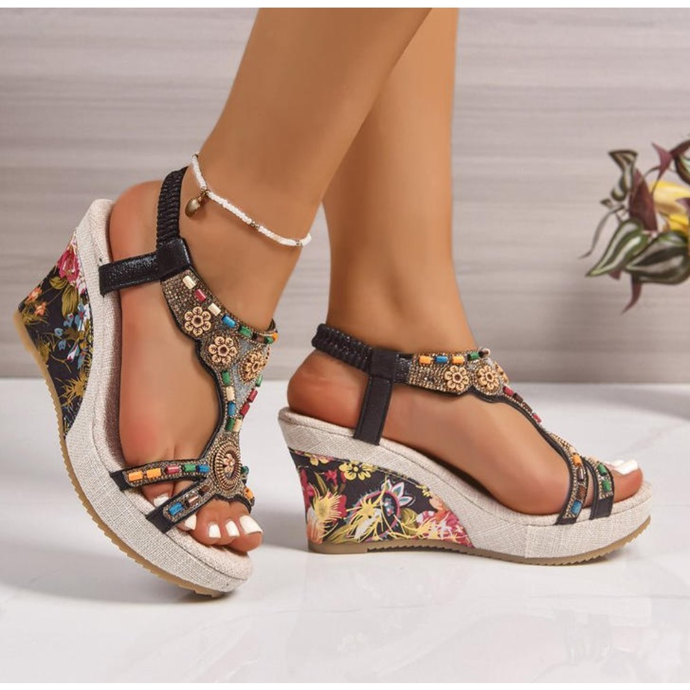 Nouvelles sandales compensées  - Casual Sandal Leather avis et prix
