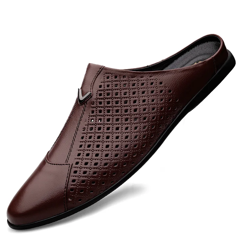 Mocassins d'été en cuir pour h - Flip Flop Leather Men avis et prix