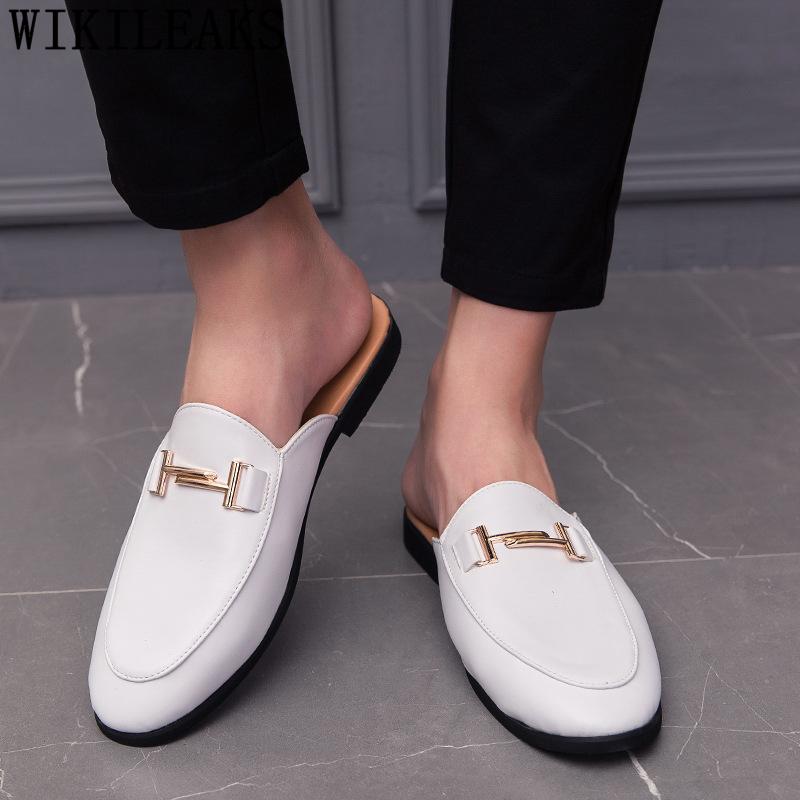 Mocassins noirs pour hommes en - Flip Flop Leather Men avis et prix