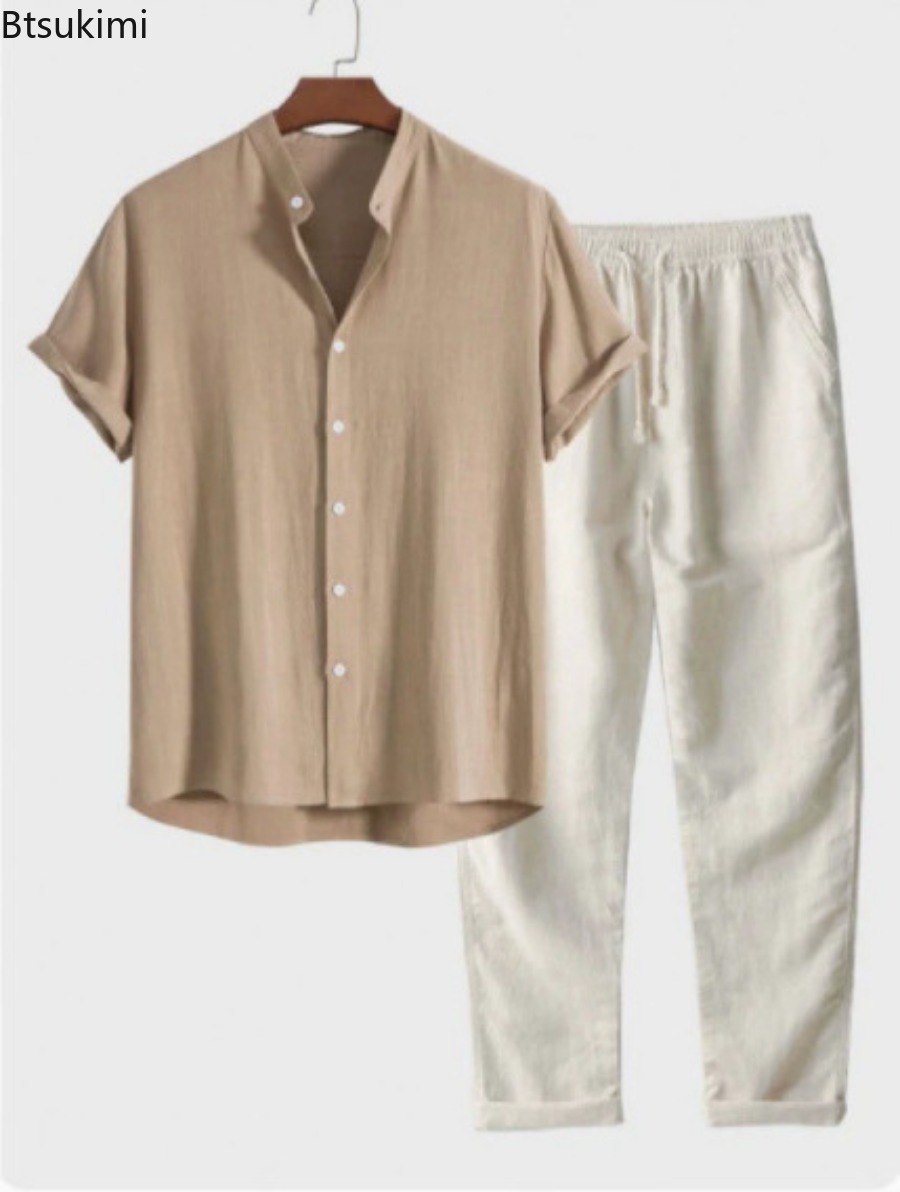 Ensemble deux pièces décontrac - Linen Shirt Breathable avis et prix