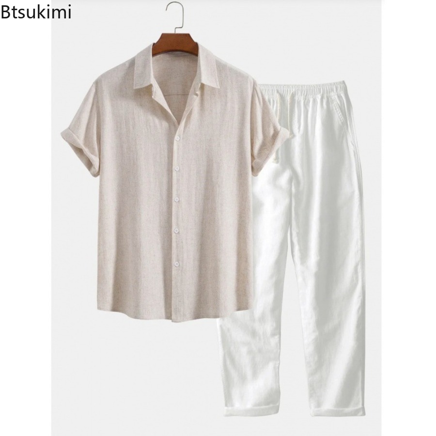 Ensemble deux pièces décontrac - Linen Shirt Breathable avis et prix