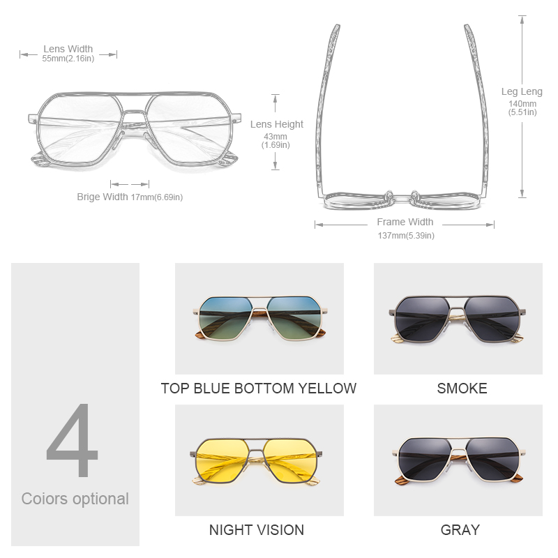 Oi bois haute qualité mode all - Sunglasses Aviator Polarized avis et prix