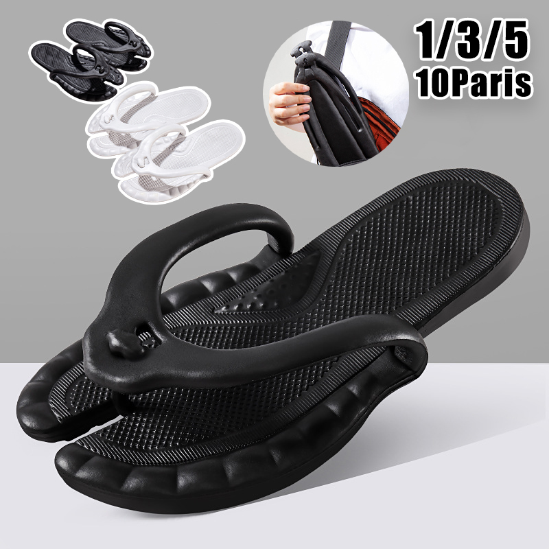 Pantoufles de voyage compactes - Flip Flop Leather Men avis et prix
