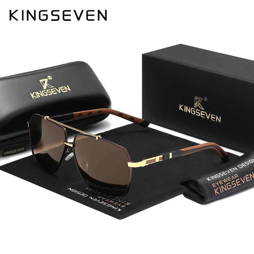 KINGSEVEN nouvelles lunettes d - Sunglasses Aviator Polarized avis et prix
