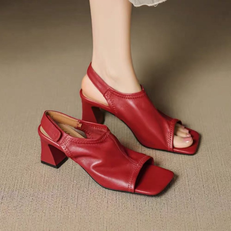 Sandales romaines à bout carré - Casual Sandal Leather avis et prix